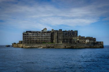 Hashima'da ada terkedilmiş hayalet ada Nagasaki