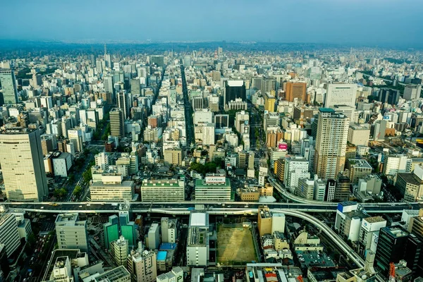 Skyline Panorama View Nagoya Megacity van Midland plein — Stockfoto