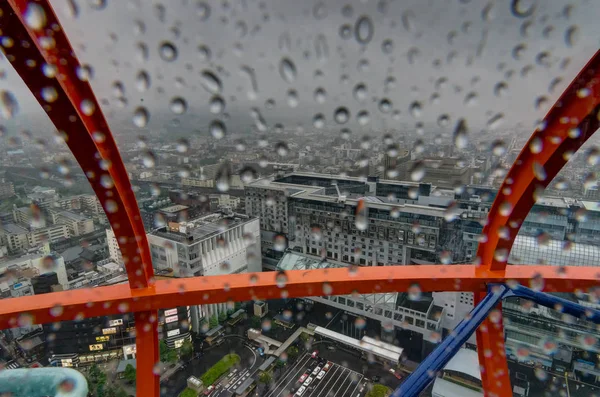 Widok z Kyoto Tower deszcz — Zdjęcie stockowe