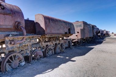 Rusty mezarlığı Uyuni trende terk