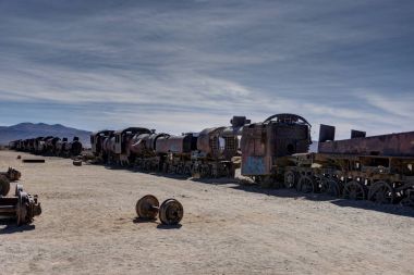 Rusty mezarlığı Uyuni trende terk