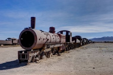Rusty mezarlığı Uyuni trende terk