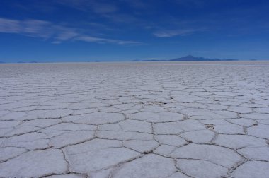 Salar de Uyuni çöl Altiplano Bolivya'daki tuz daireler