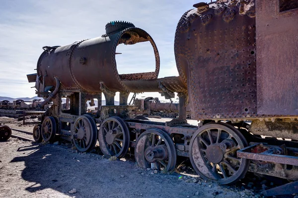 Rusty mezarlığı Uyuni trende terk — Stok fotoğraf