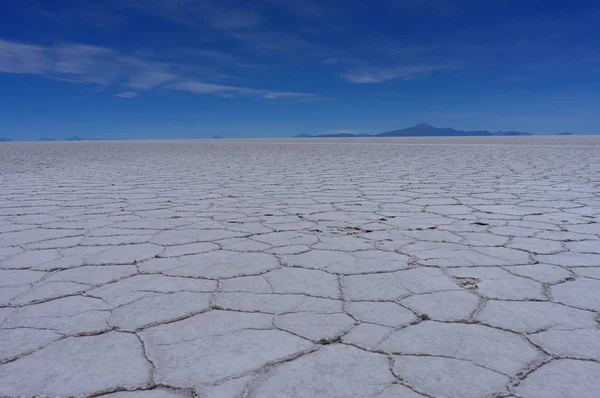 Salar de Uyuni çöl Altiplano Bolivya'daki tuz daireler — Stok fotoğraf