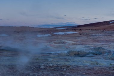 Sol de Manana jeotermal etkin alan Altiplano Bolivya