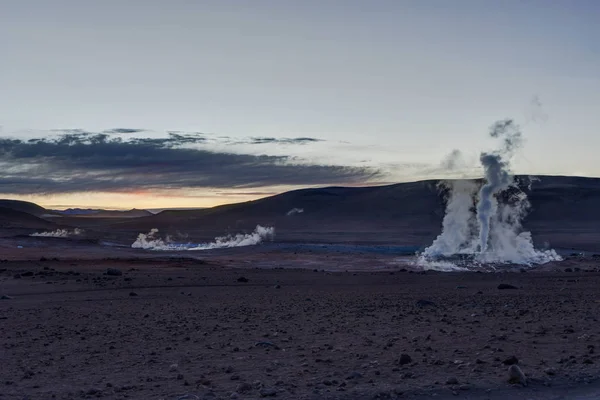 Sol de Manana Geotérmica Área ativa Altiplano Bolívia — Fotografia de Stock