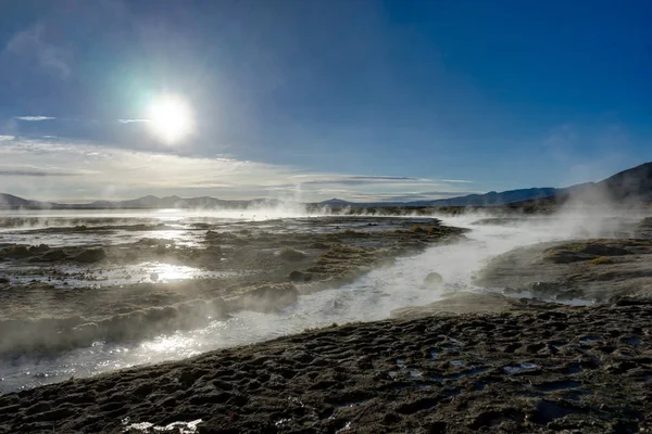 Horké prameny Altiplano Bolívie — Stock fotografie