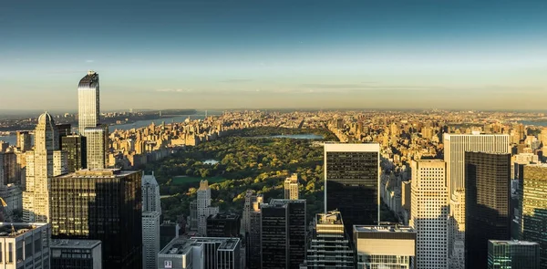 New York Skyline Manhatten Cityscape Central Park th üstünden — Stok fotoğraf