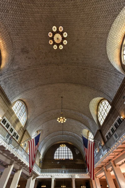 Gran Salón del Parque Nacional Ellis Island - Nueva York — Foto de Stock