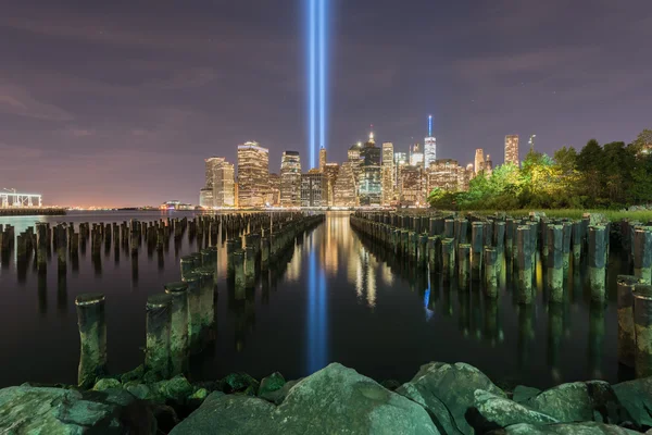 Homenagem em Luz - 11 de setembro — Fotografia de Stock