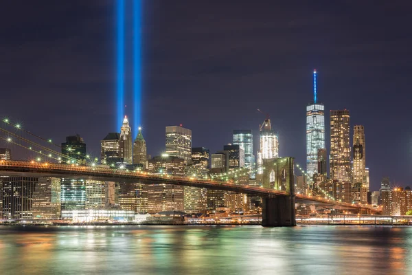 Tributt i lys 11. september – stockfoto