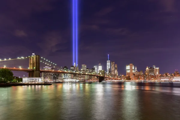 Homenagem em Luz - 11 de setembro — Fotografia de Stock