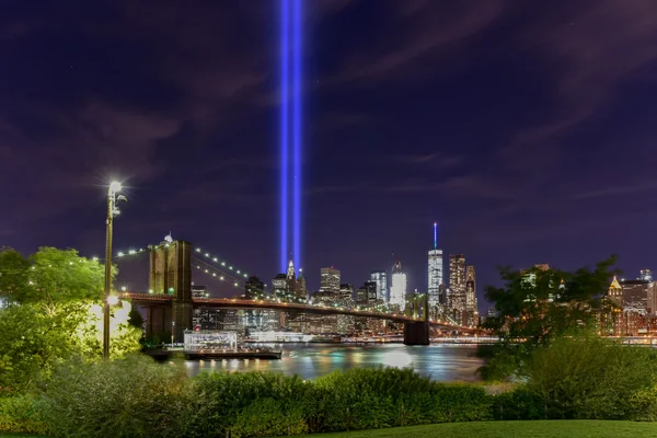 Tribute in Light - September 11 — Stock Photo, Image