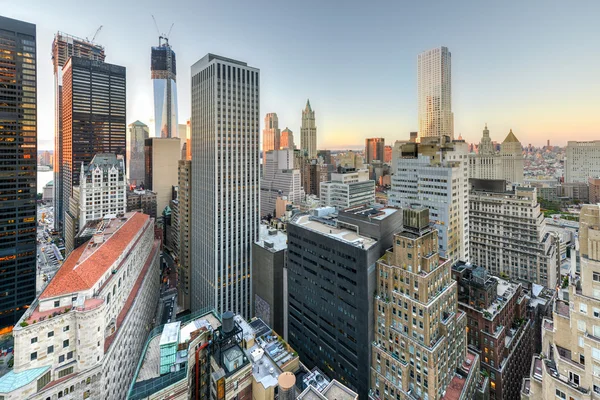 Skyline de Manhattan da baixa vista — Fotografia de Stock