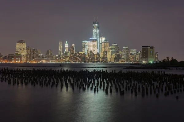 ジャージーシティからニューヨークのスカイライン — ストック写真