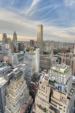 gün batımında New york skyline