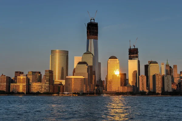 Нью-Йорк Skyline из Джерси-Сити — стоковое фото