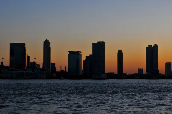 New Jersey Skyline van silhouet — Stockfoto