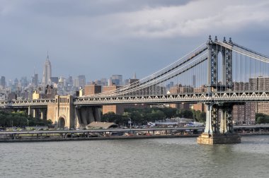NYC Skyline Brooklyn Köprüsü'nden