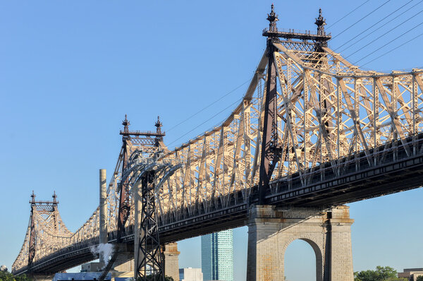 Queensboro (Ed Koch/59th Street) Bridge as seen from Manhattan unto Queens.