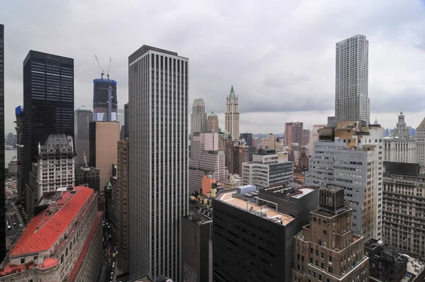 Şehir merkezindeki Manhattan'ın havadan görünümü — Stok fotoğraf