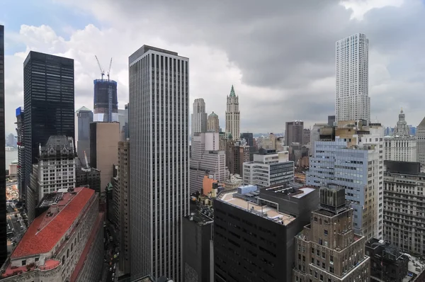 Şehir merkezindeki Manhattan'ın havadan görünümü — Stok fotoğraf