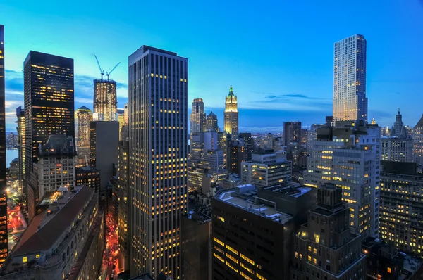 Вид с воздуха на центр Манхэттена — стоковое фото