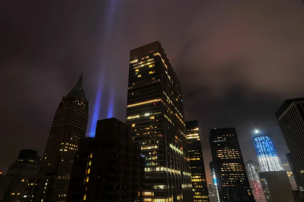 Homenagem em Luzes - World Trade Center — Fotografia de Stock