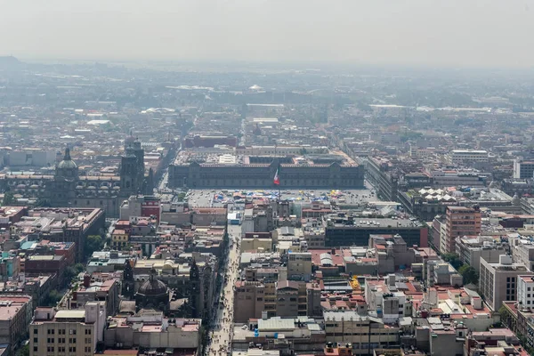 Vista aérea - Zócalo de la Ciudad de México — Foto de Stock
