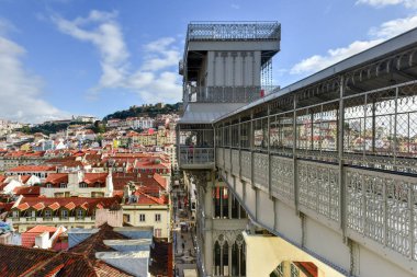 Santa Justa asansörü - Lizbon, Portekiz
