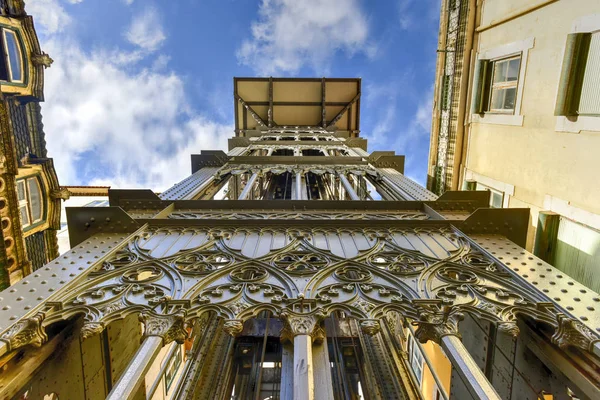 Santa Justa asansörü - Lizbon, Portekiz — Stok fotoğraf