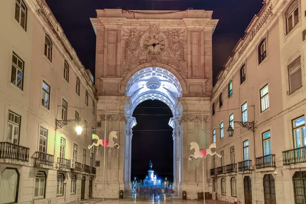 Arc de triomphe le long de la rue Augusta - Lisbonne — Photo