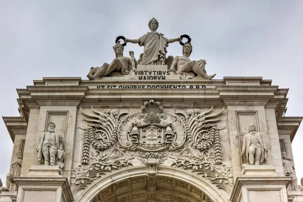 Тріумфальна арка вулицею Аугуста - Лісабон — стокове фото