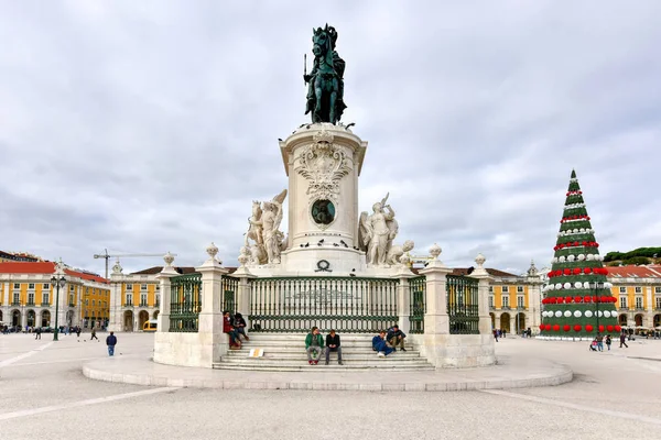 Plac Praça do Comércio - Lizbona, Portugalia — Zdjęcie stockowe