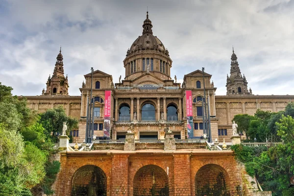 National Palace och Placa de Espanya - Barcelona — Stockfoto