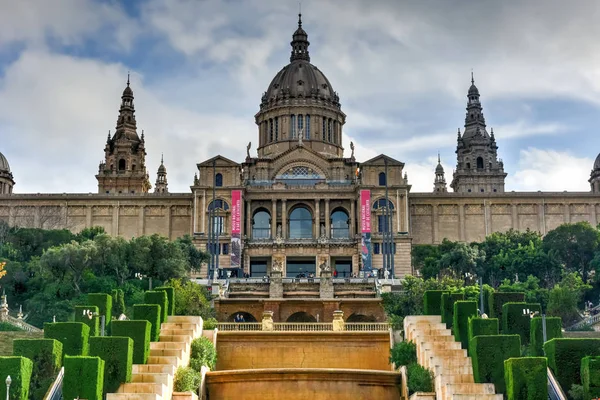 National Palace och Placa de Espanya - Barcelona — Stockfoto