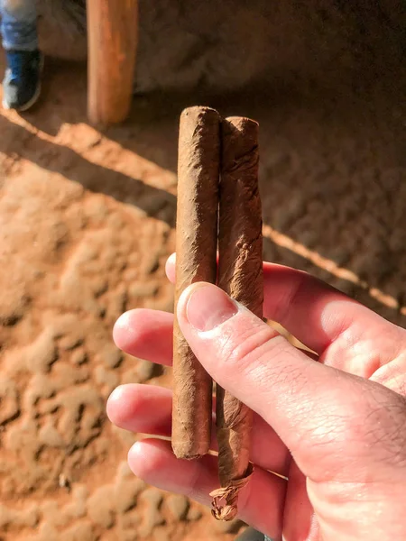 Za tepla válcované doutník - údolí Vinales, Kuba — Stock fotografie