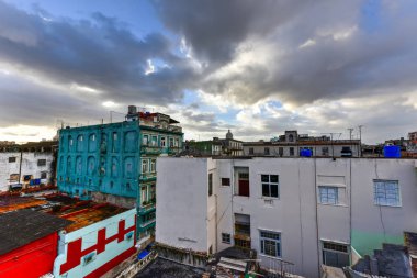 Havadan görünümü - eski Havana, Küba