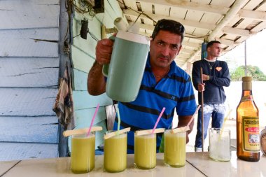 Sugarcane Juice Salesman - Cuba clipart