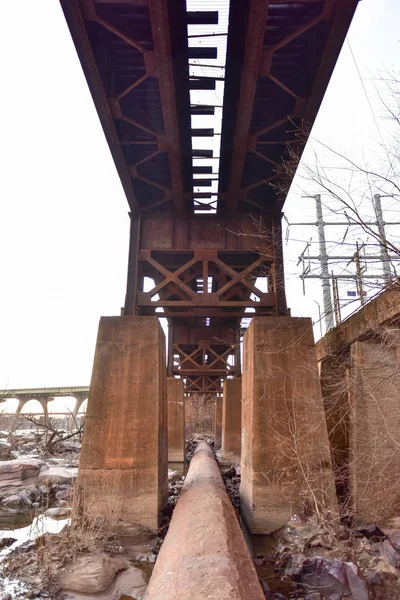 Passerelle du pipeline du parc James River — Photo