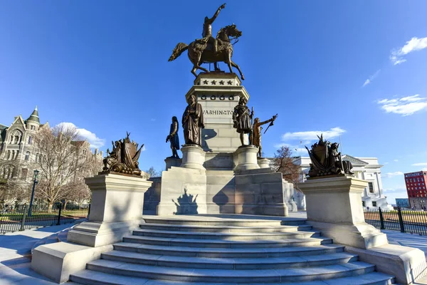 Monumento Ecuestre de Washington Richmond Virginia — Foto de Stock