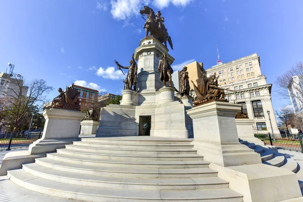 Monumento Ecuestre de Washington Richmond Virginia — Foto de Stock