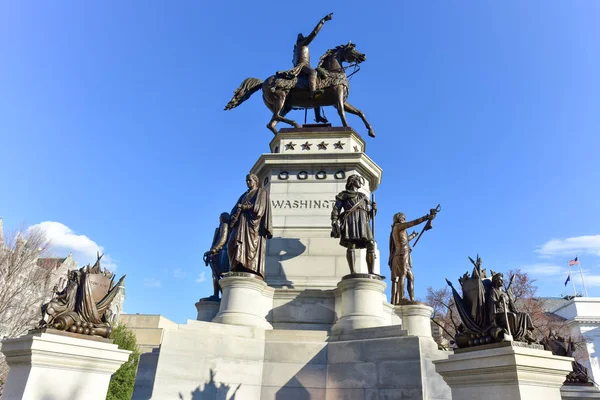Monumento Ecuestre de Washington Richmond Virginia — Foto de Stock