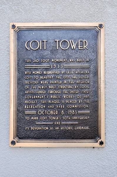 Coit Tower - San Francisco, California — Foto de Stock