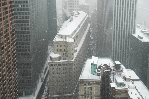 New York City snöstorm — Stockfoto