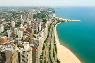 Chicago manzarası ve Gold Coast görünümü 