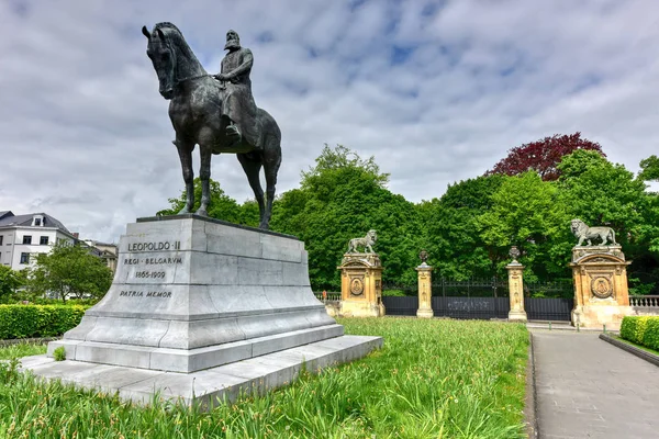 Leopold II Statue - Brussels, Belgium — Stock Photo, Image