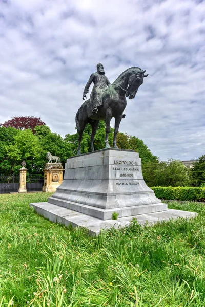 Estatua de Leopoldo II - Bruselas, Bélgica — Foto de Stock