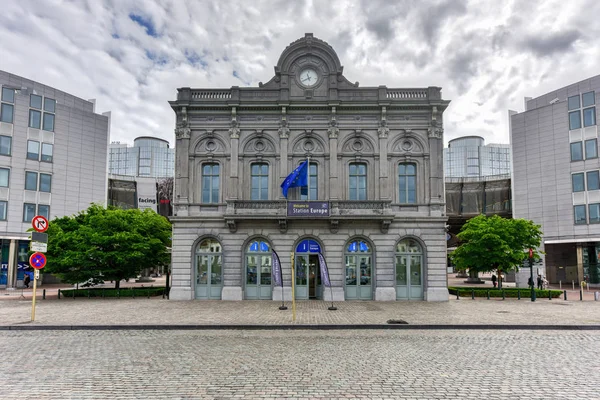 Europese Parlementsgebouwen - Brussel, België — Stockfoto